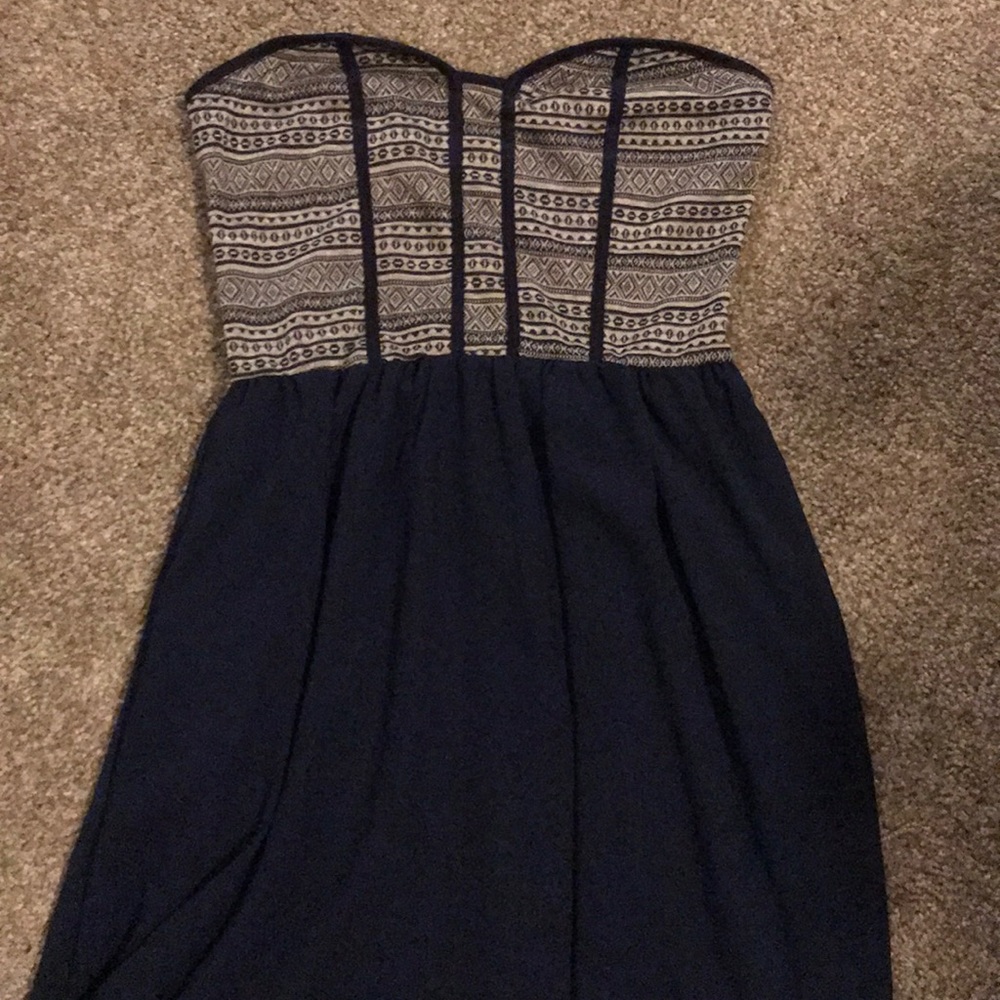 Blue short cocktail dress
